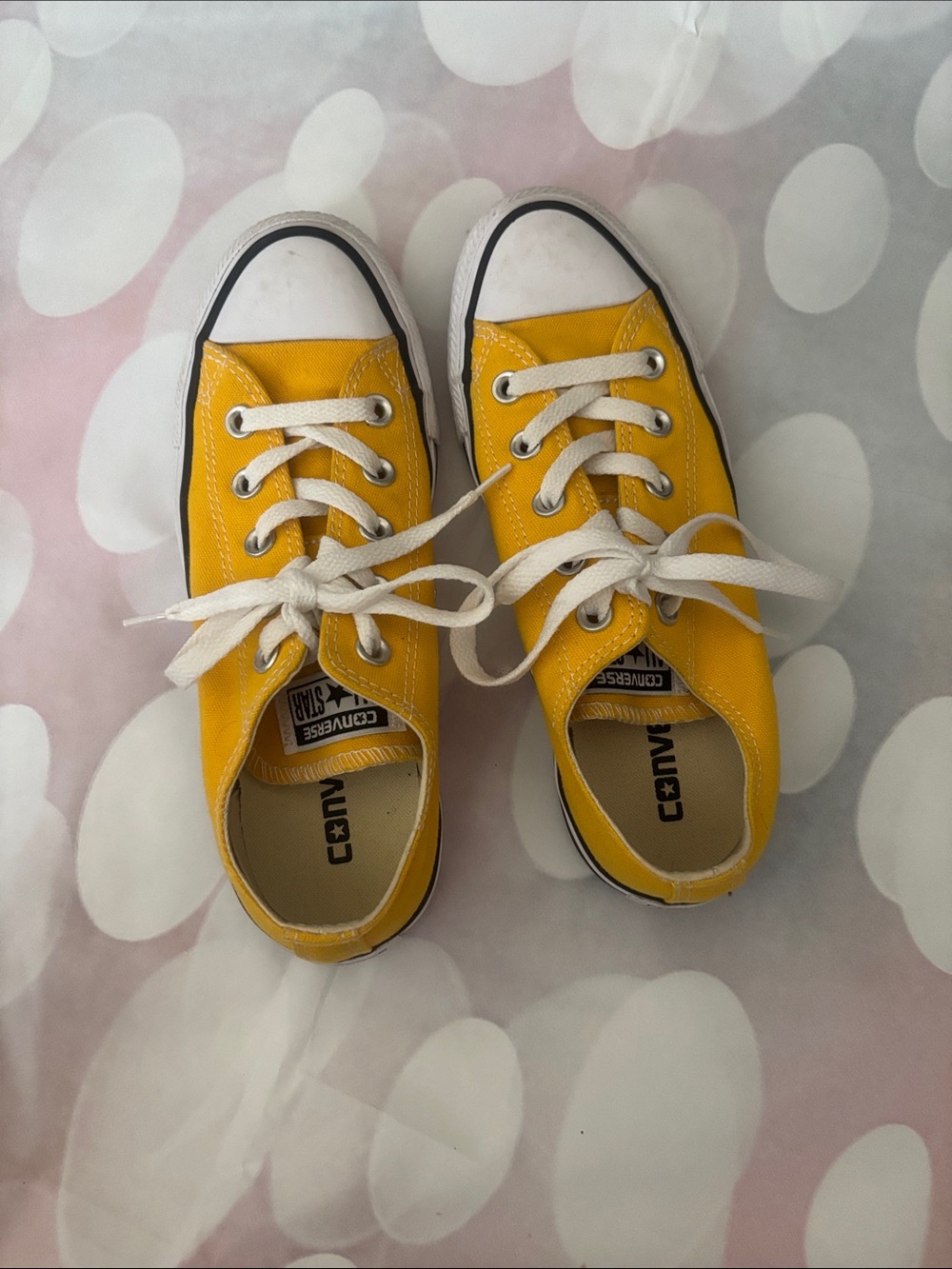 Converse unisex Yellow Low Top Canvas Sneakers